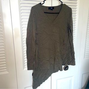Olive Green Asymmetrical Tunic